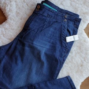 Anthropologie Dark Blue High Rise Jeans